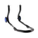 BIHR  : Caballete delantero BIHR Home Track color negro mate y ruedas azules