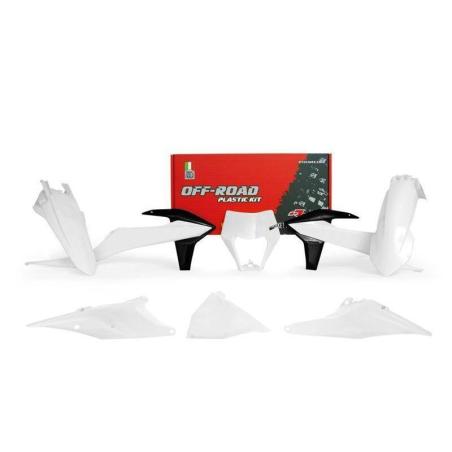 RACETECH R-KITKTM-BN2-520 : RACETECH Plastic Kit White/Black KTM