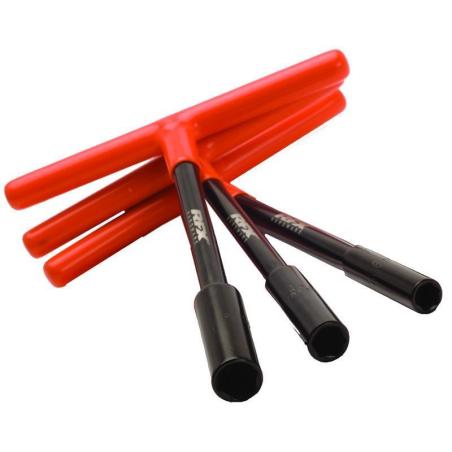 RFX FXWT3030099BK : Juego de llaves de vaso en T RFX Pro (negro/naranja) de alcance estándar con mango de goma - KTM & Husqvarna