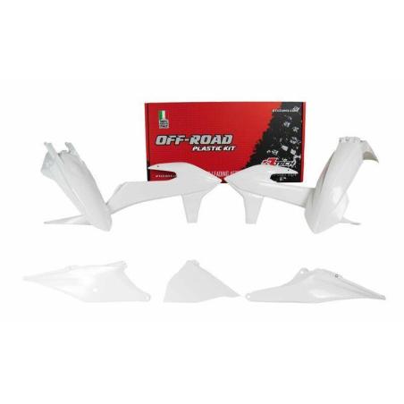 RACETECH R-KITKTM-BN0-420 : RACETECH Plastic Kit White KTM EXC