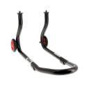 BIHR  : Caballete delantero BIHR Home Track color negro mate y ruedas rojas