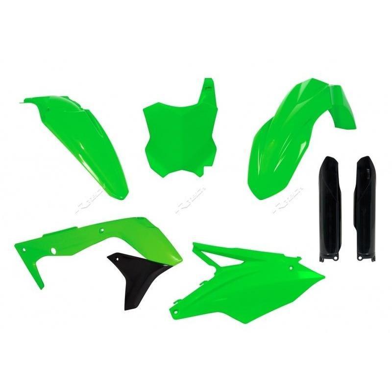 RACETECH R-KITKXF-VF0-517 : RACETECH Plastic Kit Neon Green Kawasaki KX450F