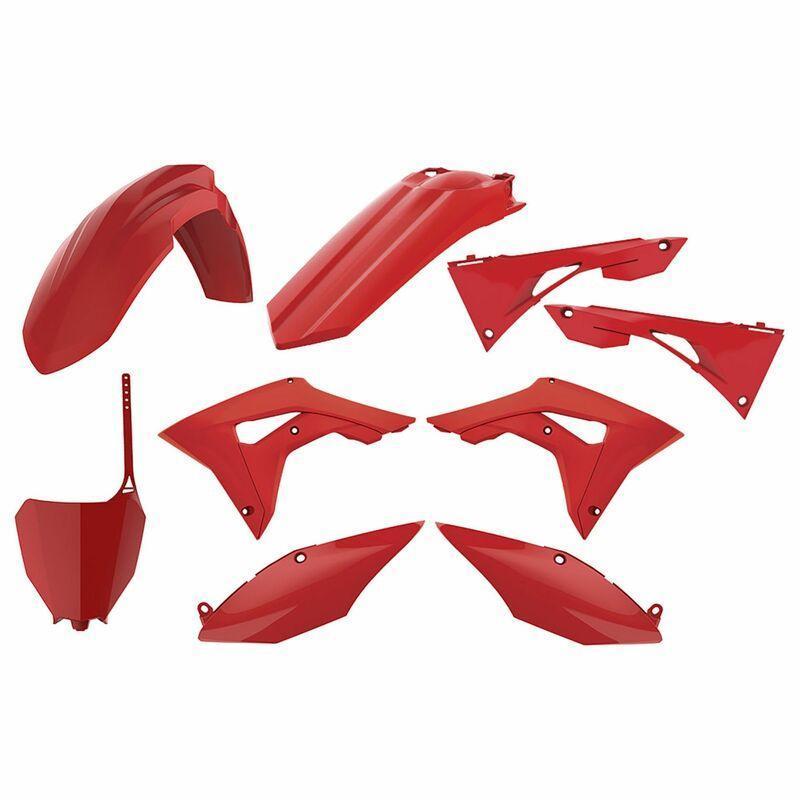 POLISPORT 90722 : Kit de plástica POLISPORT rojo Honda CRF250R/450R
