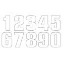 TECNOSEL 50V02/10/4 : Número de carrera TECNOSEL 4" blanco - Pack de 3 uds"