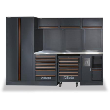 BETA 045000001 : Combinación mobiliario de taller BETA C45PRO X sobre de acero inox