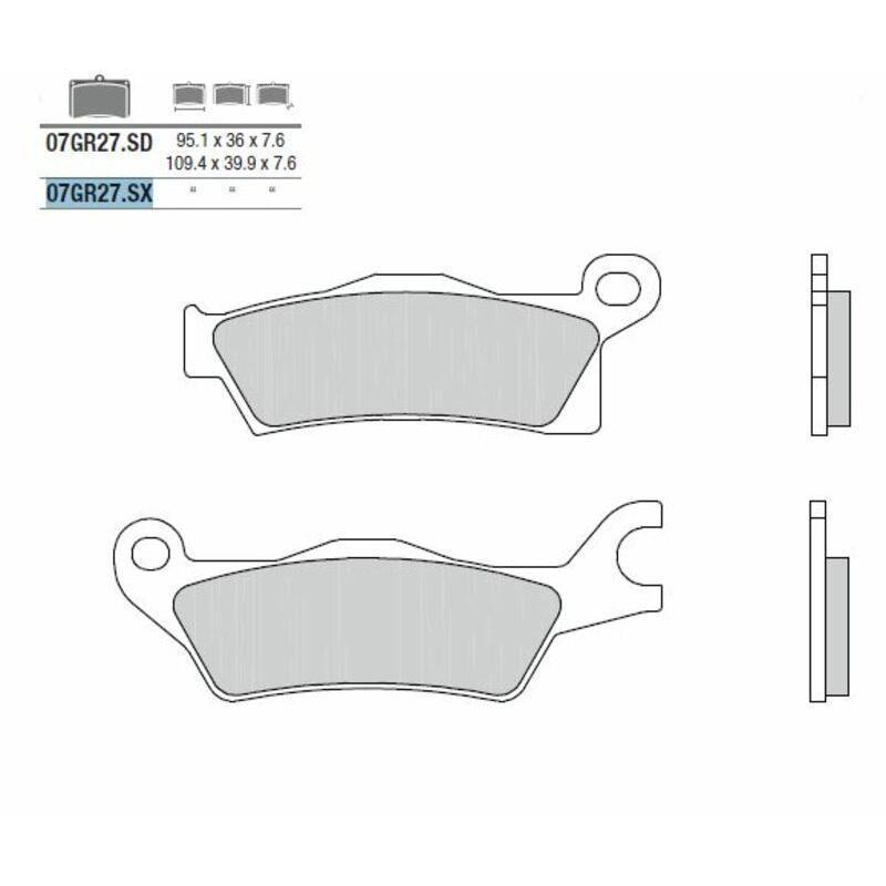 BREMBO 07GR27SX : Pastillas de freno BREMBO Off-Road sinterizadas - 07GR27SX