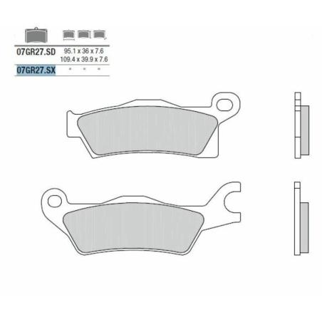 BREMBO 07GR27SX : Pastillas de freno BREMBO Off-Road sinterizadas - 07GR27SX