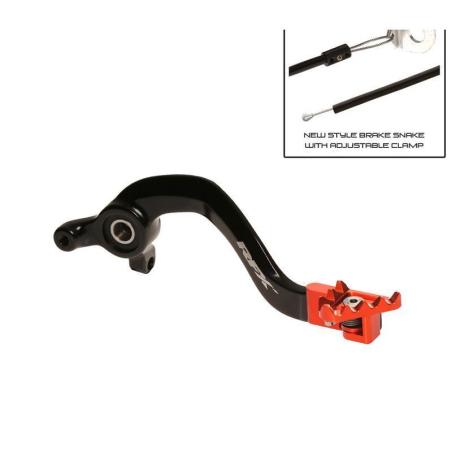RFX FXRB5030099OR : Pedal de freno trasero RFX Pro FT (negro/naranja) - KTM SX65