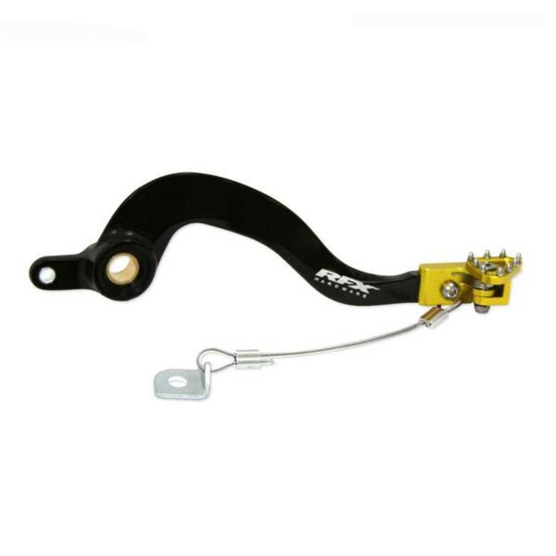 RFX FXRB3020199YL : Pedal de freno trasero RFX Pro ST (H/A negro/amarillo) - Suzuki RMZ250/450