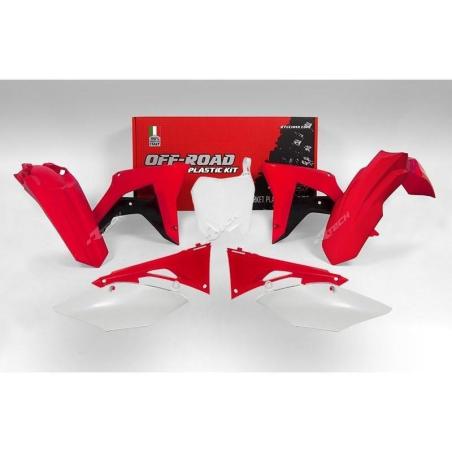 RACETECH R-KITCRF-OEM-599 : RACETECH Plastic Kit OEM Color (2017) Red/Black/White Honda CRF450R
