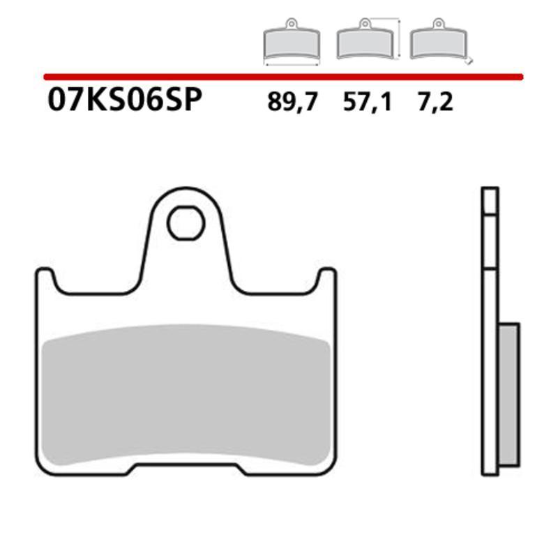 BREMBO 07KS06SP : Pastillas de freno BREMBO sinterizadas - 07KS06SP