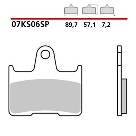 BREMBO 07KS06SP : Pastillas de freno BREMBO sinterizadas - 07KS06SP