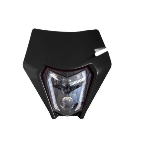 RACETECH R-MASKKTMNR01 : Careta con faro LED RACETECH