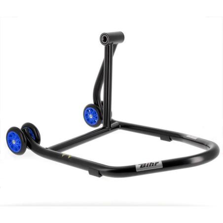 BIHR  : Caballete monobrazo derecho BIHR Home Track color negro mate y ruedas azules