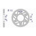 AFAM 17610-45 : Corona AFAM aluminio 17610 - Paso 525
