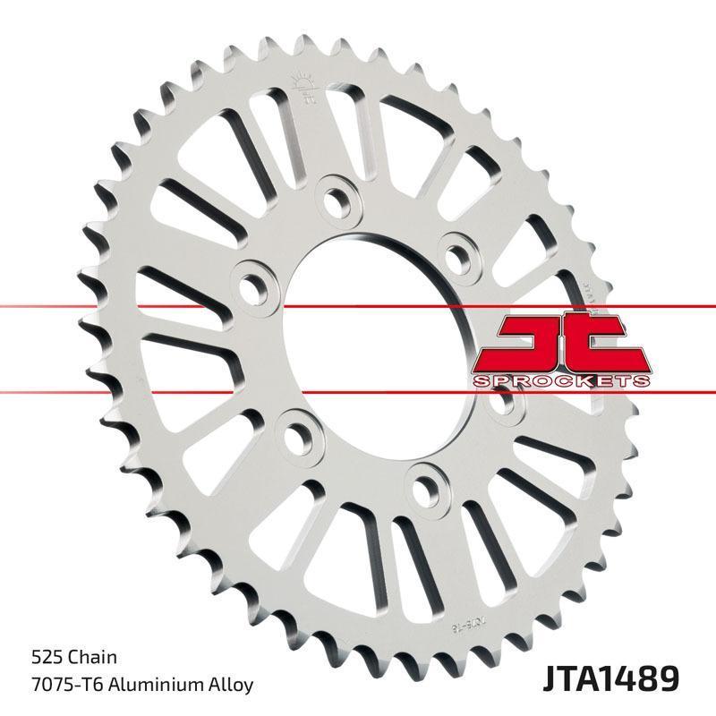 JT SPROCKETS JTA1489.44BLK : Corona JT Aluminio negro JT 1489 con 44 dientes