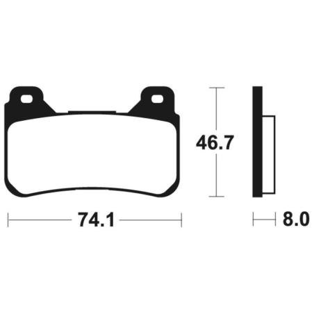 TECNIUM MTR309 : Pastillas de freno TECNIUM sintetizadas - MTR309