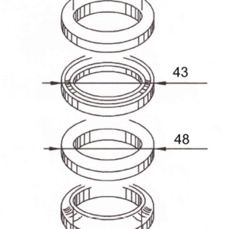 BUZZETTI 6100 : Kit rodamientos de columna de dirección BUZZETTI