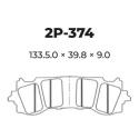 NISSIN 2P-374ST : Pastillas de freno metal NISSIN - 2P-374ST
