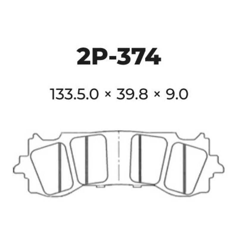NISSIN 2P-374ST : Pastillas de freno metal NISSIN - 2P-374ST