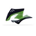 POLISPORT 8412900004 : POLISPORT Radiator Covers OEM Color Black/Green Kawasaki KX450F
