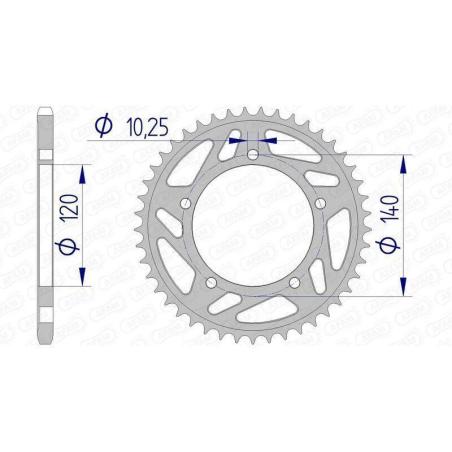AFAM 15605-50 : Corona AFAM aluminio 15605 - Paso 520