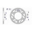 AFAM 13814-46 : Corona AFAM aluminio 13814 - Paso 520