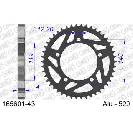 AFAM 165601-45 : Corona AFAM aluminio 165601 - Paso 520