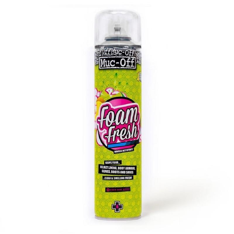 MUC-OFF  : Espuma limpiador antibacteriano MUC-OFF Helmet Foam Fresh Spray 400mlx12