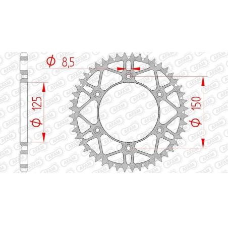 AFAM 71304SLK+51 : Corona AFAM acero autolimpiable 71304 - Paso 520