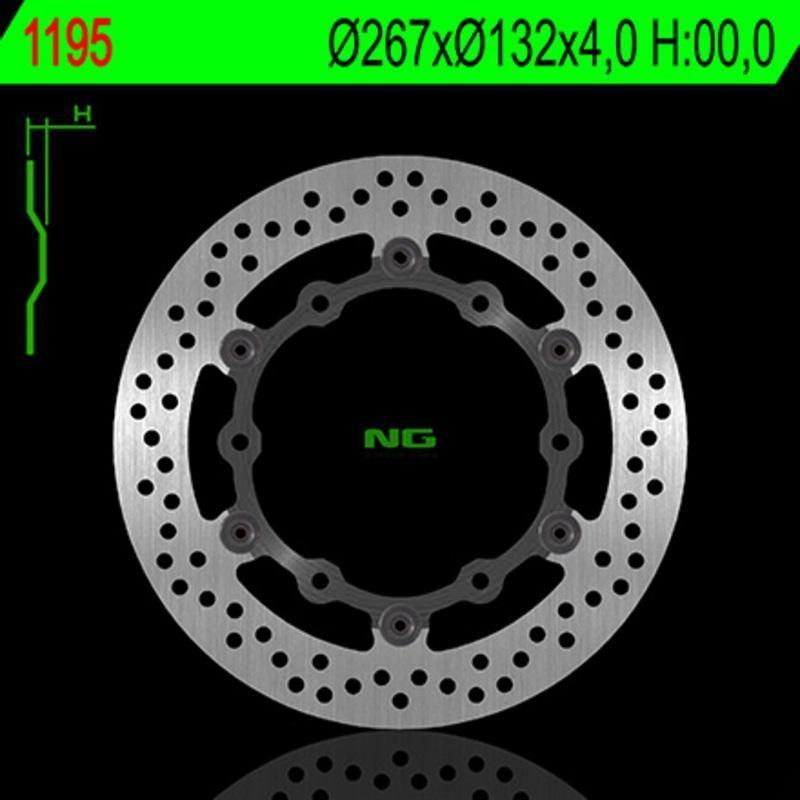NG BRAKE DISC 1195 : Disco de freno NG BRAKES redondo flotante