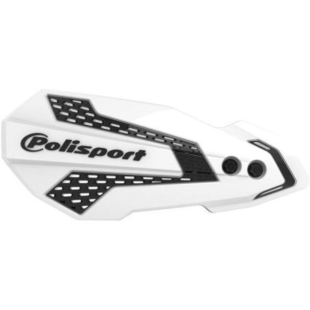 POLISPORT 8308200039 : Paramanos POLISPORT MX Flow blanco / negro - Kawasaki KX250F / 450F