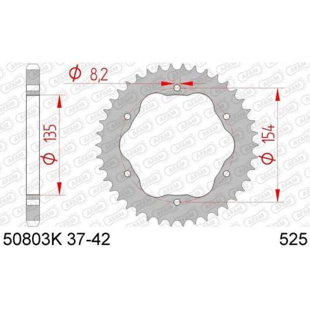 AFAM 50803K-38 : Corona AFAM acero estándar 50803K - Paso 525