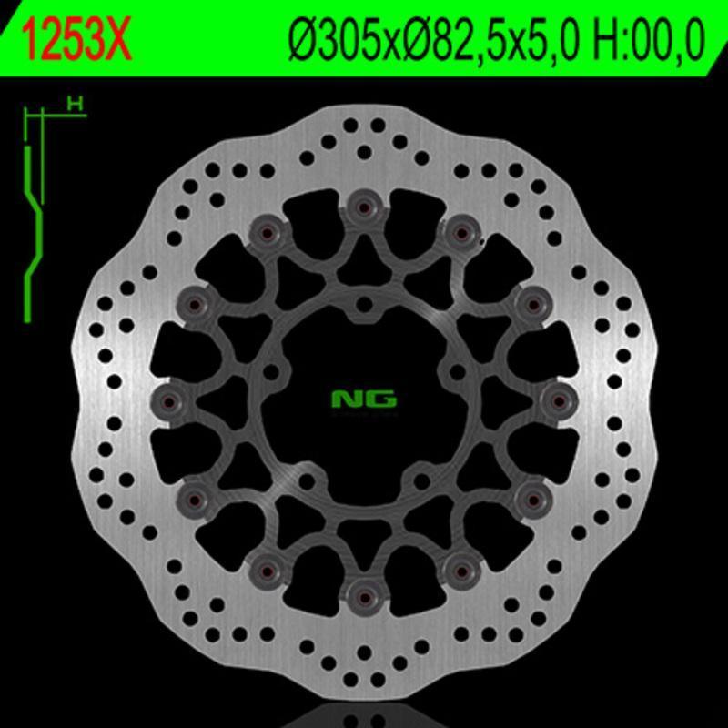 NG BRAKE DISC 1253X : Disco de freno NG BRAKES ondulado flotante