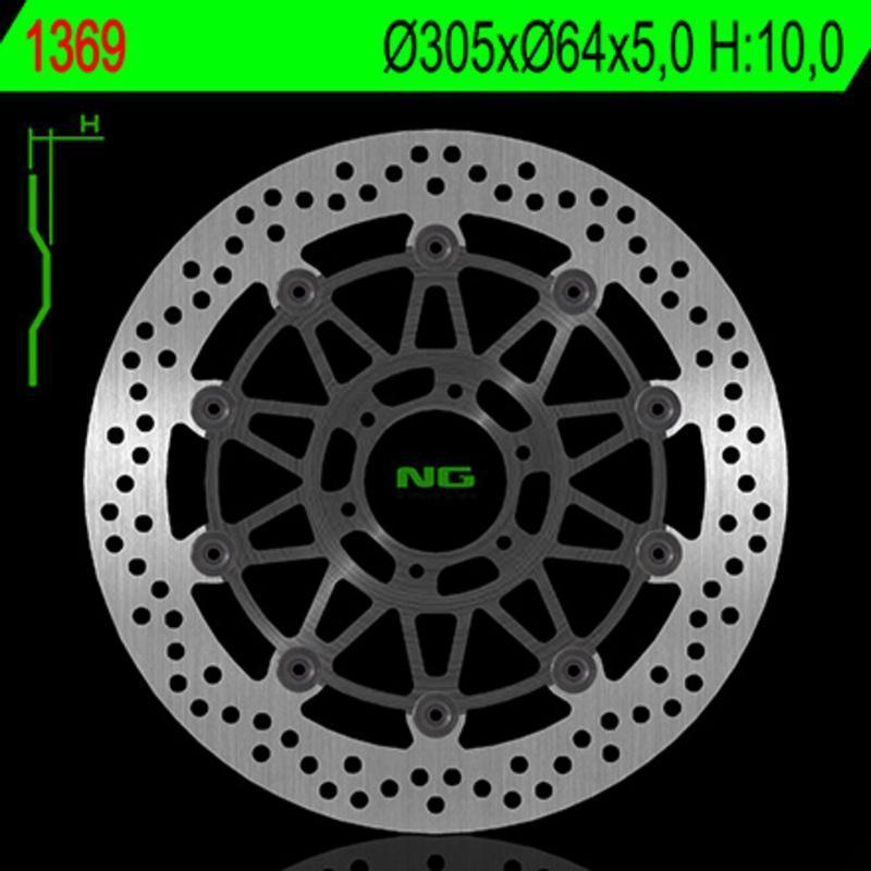 NG BRAKE DISC 1369 : Disco de freno NG BRAKES redondo flotante