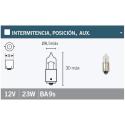 V PARTS G-010 : Caja de 10 lámparas bayoneta 9 mm 12Vx23W. Blanca
