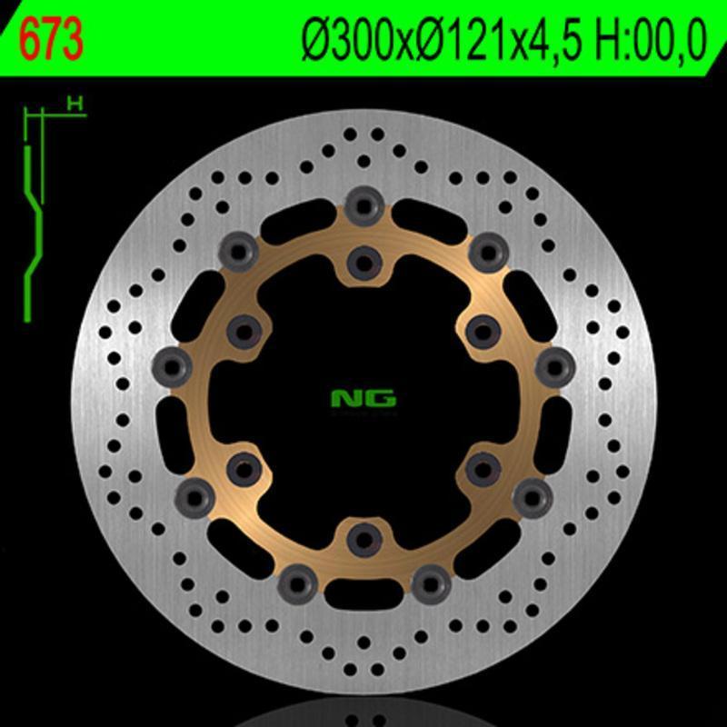NG BRAKE DISC 673 : Disco de freno NG BRAKES redondo flotante