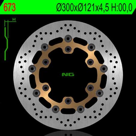 NG BRAKE DISC 673 : Disco de freno NG BRAKES redondo flotante