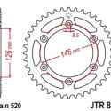 JT SPROCKETS JTR808.50SC : Corona JT 808 de acero con 50 dientes paso 520 autolimpiable