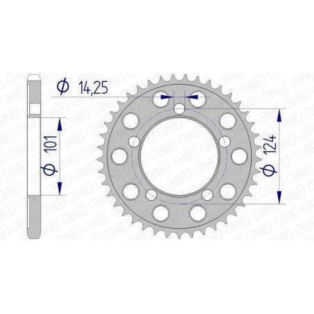AFAM 72801-38 : Corona AFAM aluminio 72801 - Paso 525