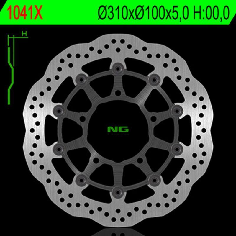 NG BRAKE DISC 1041X : Disco de freno NG BRAKES ondulado flotante