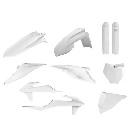 POLISPORT 91013 : Kit de plásticos POLISPORT blanco - KTM SX/SX-F