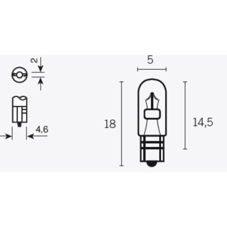 V PARTS 14685 : Caja de 10 lámparas 12V1.2W