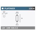 V PARTS SV8.5-8-12V10W : Caja de 10 lámparas SV8.5-8 12V10W