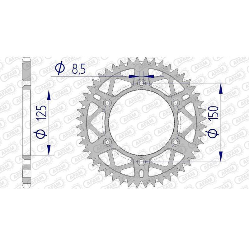 AFAM 72304+48 : Corona AFAM aluminio ultraligera autolimpiable 72304 - Paso 520