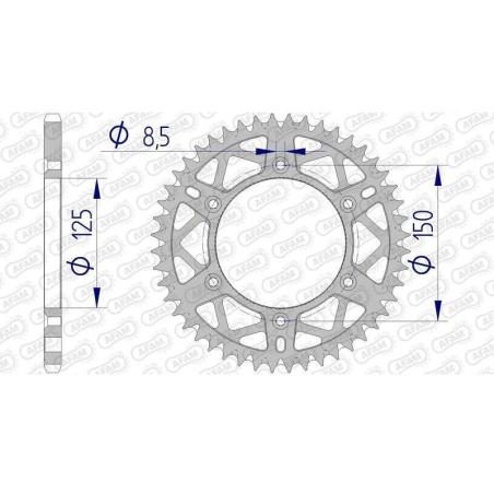 AFAM 72304+48 : Corona AFAM aluminio ultraligera autolimpiable 72304 - Paso 520