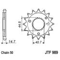 JT SPROCKETS JTF989.21 : Piñon JT 989 de acero con 21 dientes
