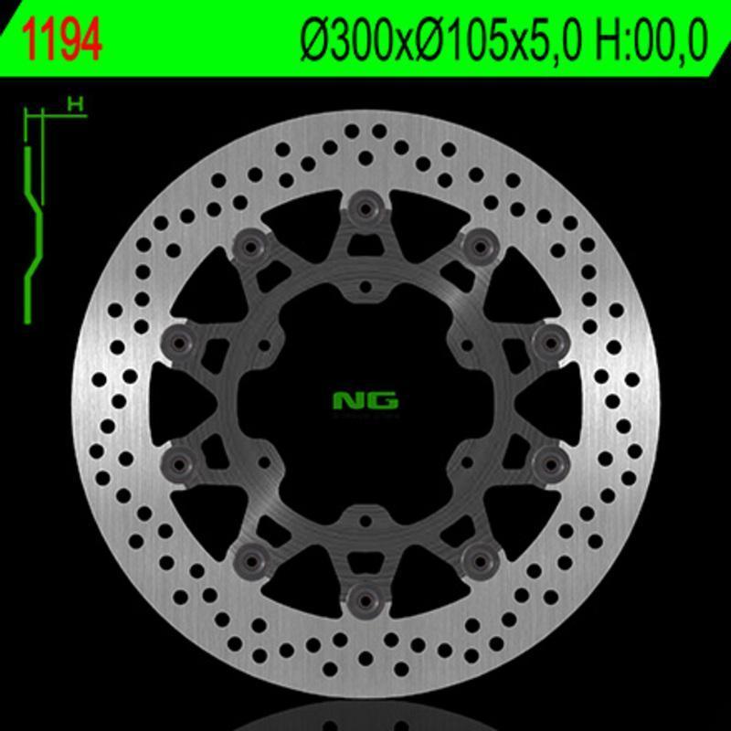 NG BRAKE DISC 1194 : Disco de freno NG BRAKES redondo flotante