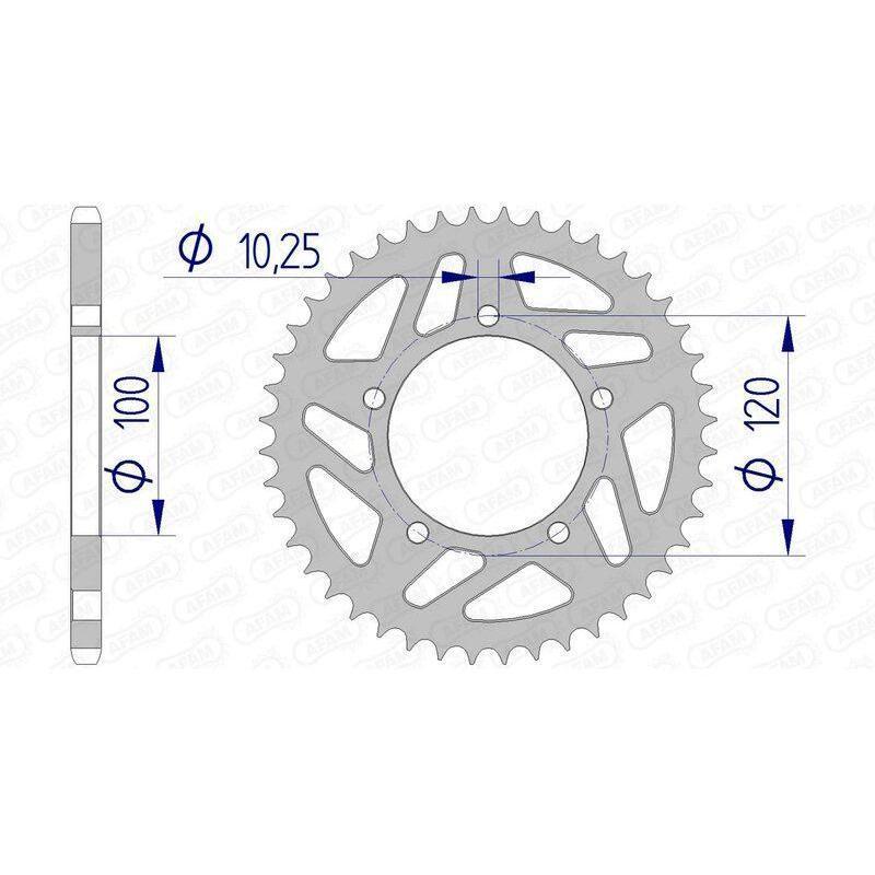AFAM 36801-45 : Corona AFAM aluminio 36801 - Paso 520