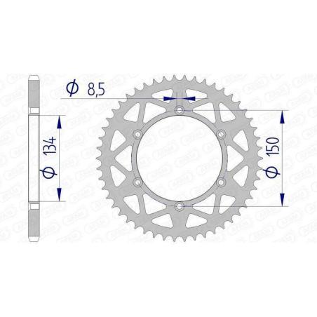 AFAM 17206N-49 : Corona AFAM aluminio ultraligera autolimpiable 17206 - Paso 520